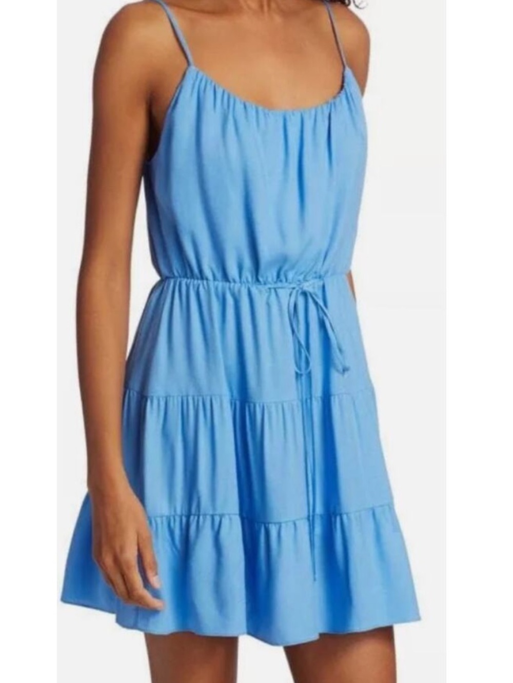 Alice + Olivia Cheyla Dress Mini Sleeveless Drawstring Ruffle | Size Extra Large